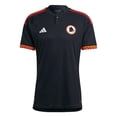 thumbnail image 1 of adidas AS Roma Men's Third Jersey 23/24 (US, Alpha, 3X-Large, Regular, Regular, Polyester) Black, 1 of 2