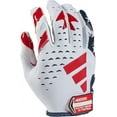 thumbnail image 1 of adidas Adizero 13 Football Gloves for Receivers, Flag Color Design, Size Medium, GripTack Palm & AEROREADY Moisture-Wicking, 1 of 4