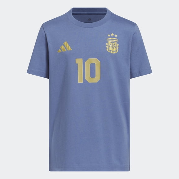 adidas Argentina Home Messi #10 Youth Graphic Tee 26 - Blue