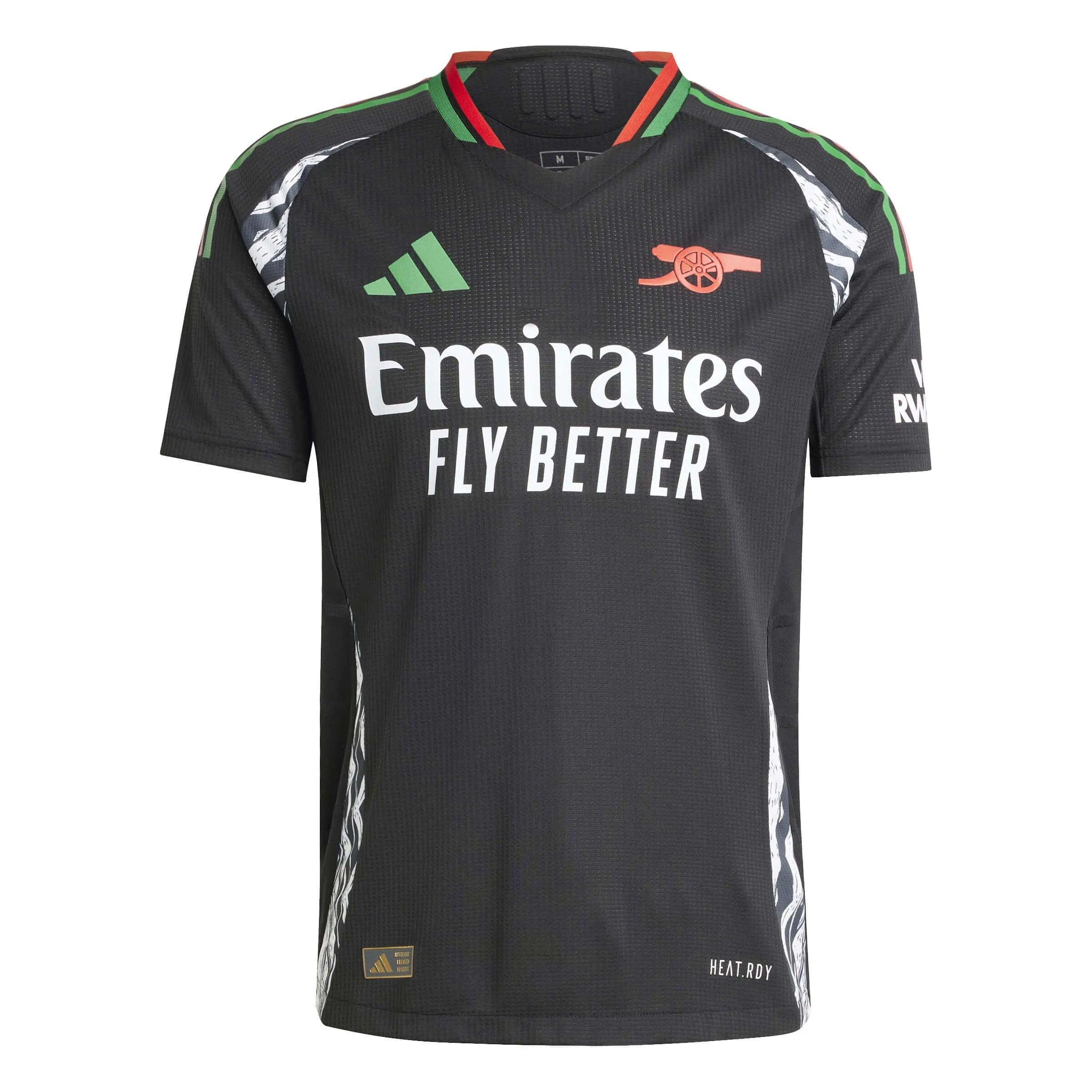 adidas Arsenal Men’s Authentic Away Jersey 2024/25 (US, Alpha, Large, Regular, Regular, Black)