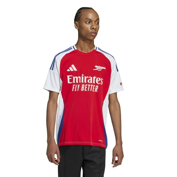adidas Arsenal Men’s Stadium Home Jersey 2024 (US, Alpha, Small, Regular, Regular, Better Scarlet/White)