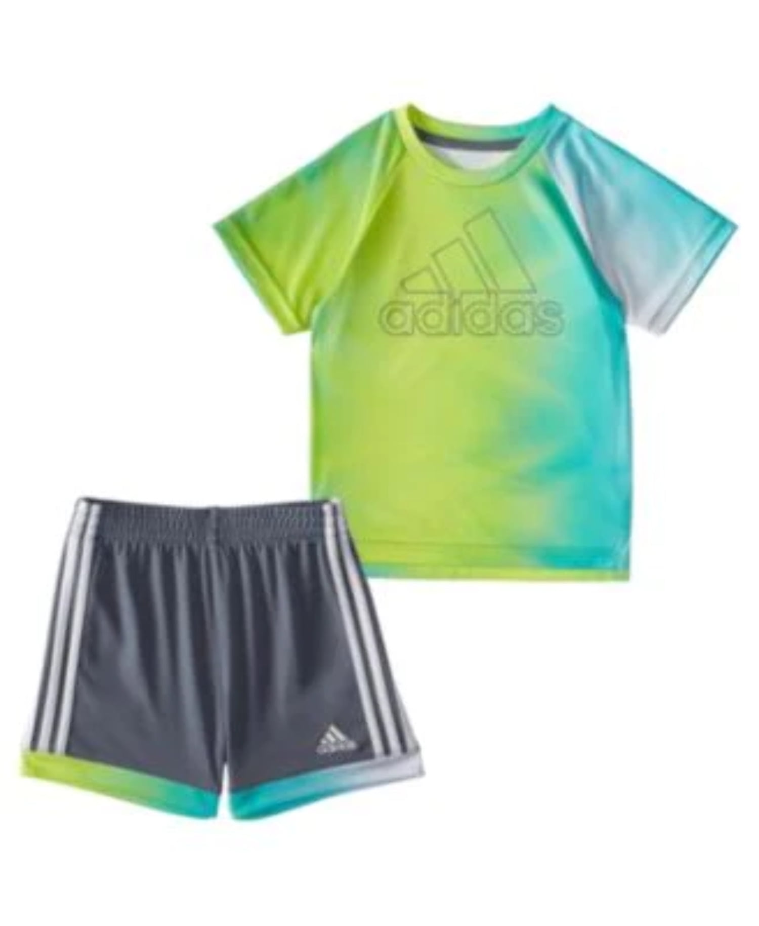 adidas Baby Boys Tshirt and Shorts S Semi Solar Yellow 12M