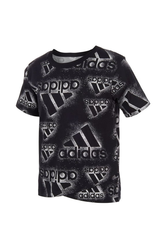 Big Girls Logo Read Crossover Short Sleeve T-Shirt,Black,Medium