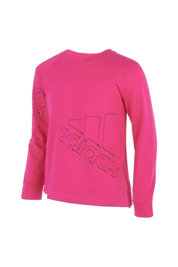 Big Girls Long Sleeve French Terry Crewneck Top;Large
