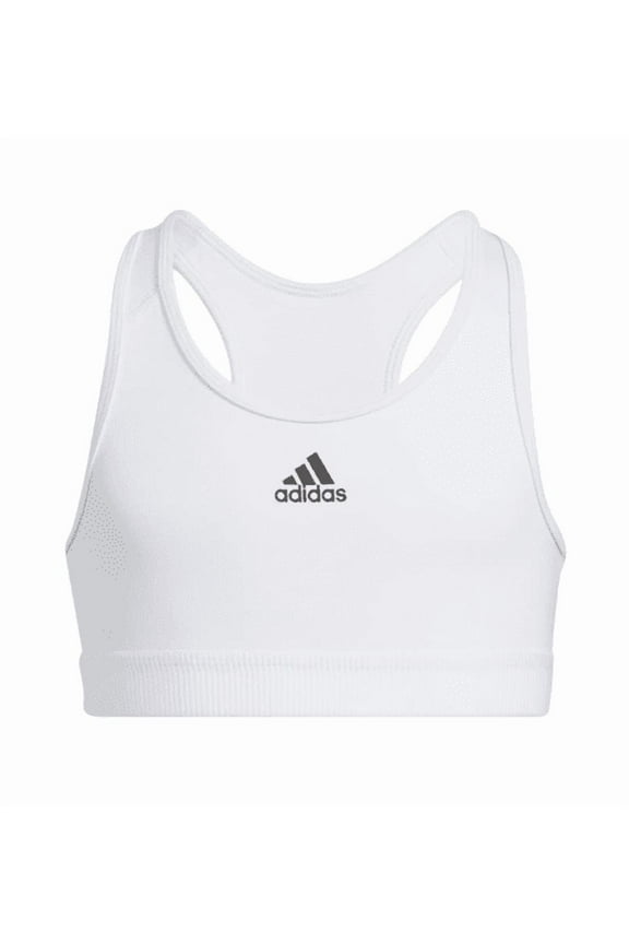 Big Girls Techfit - Sports Bra - Medium Impact - SIZE: S (7/8) - WHITE