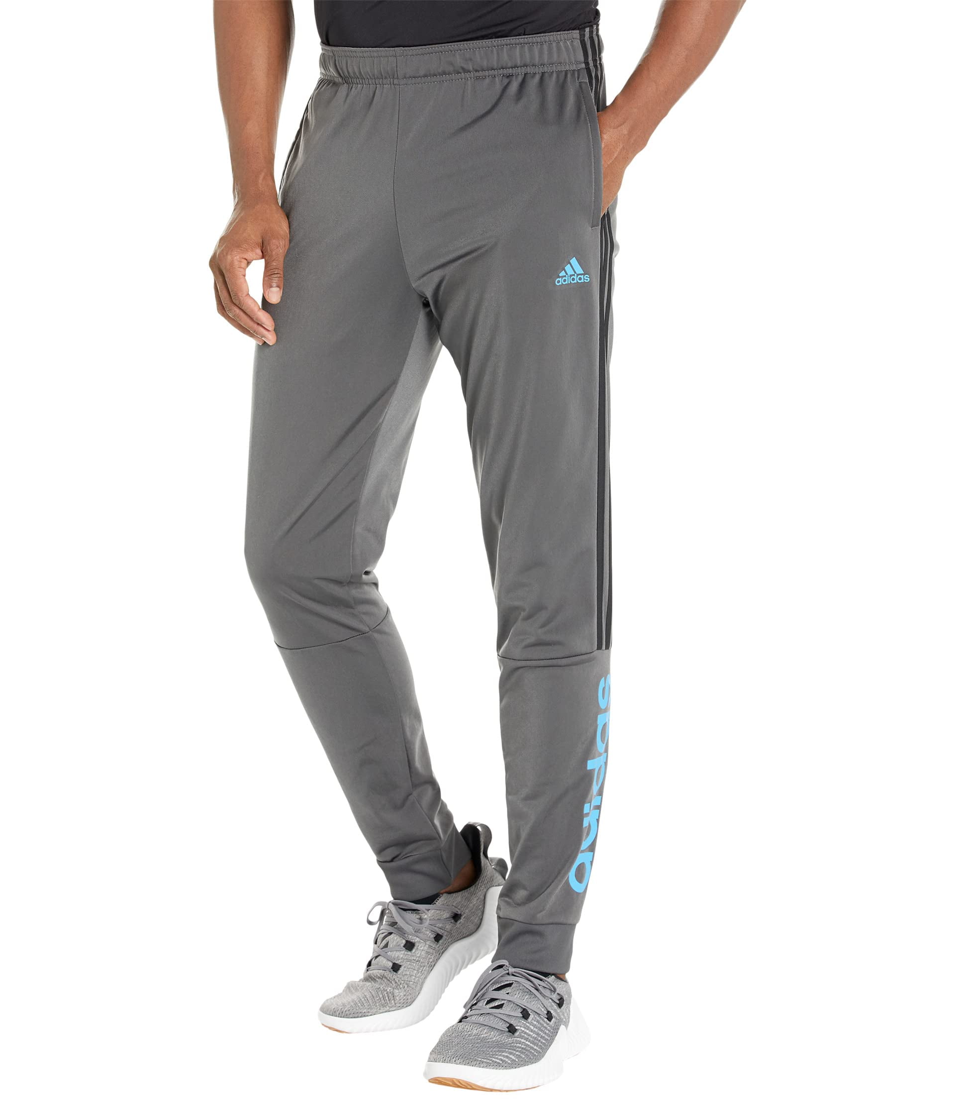 adidas Essentials Sweat Jogger Athletic Pants Big Tall 3 Stripes Tricot Unisex Grey 2XLT Walmart