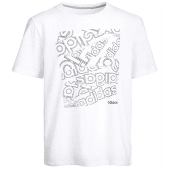 adidas Boy's Core Graphic T-Shirt White Size X-Large