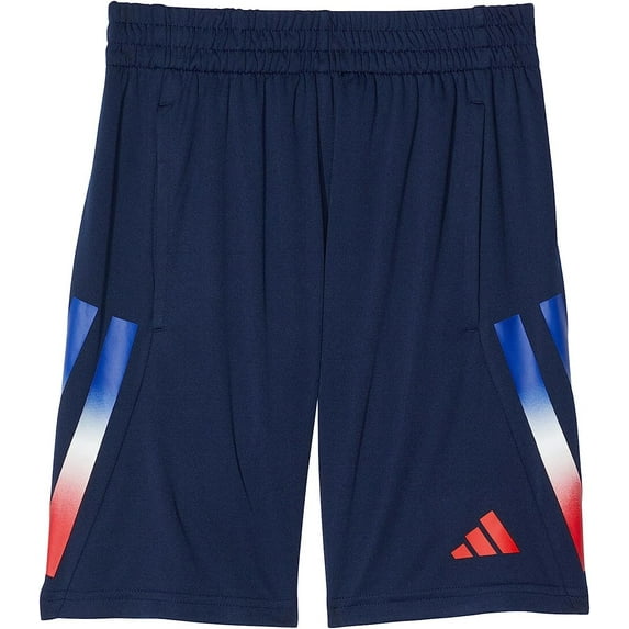 adidas Boy's Gradient Bold 3-Stripes Shorts Big Kids Navy/Red XL 18-20 Big Kid