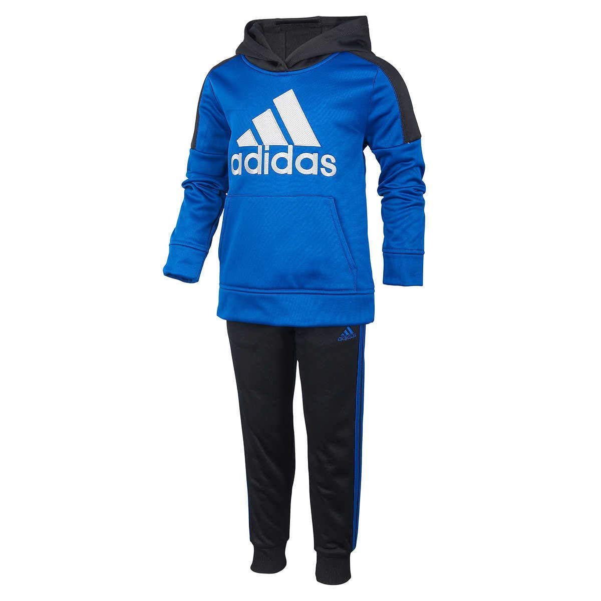 adidas Boys 2 Piece Fleece Lined Active Set (Royal Blue/Black, 2T) - image 1 of 2