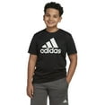 thumbnail image 1 of adidas Boys' Plus Size Short Sleeve Aeroready Performance Logo Tee T-Shirt Standard Medium Black, 1 of 4