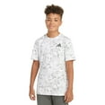 thumbnail image 1 of adidas Boys' Short Sleeve Cotton Camo Print T-Shirt, White and Light Grey MD, 1 of 4