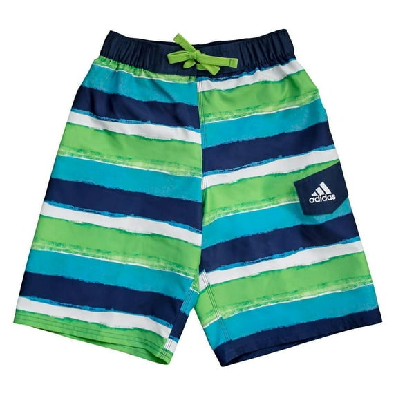 adidas Boys Swim Trunks Boardshorts Large, Solar Stripes