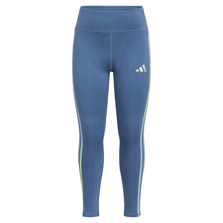 adidas Chi Gradient 3 Stripes Tights Toddler FLittle Kids Girls Crew Blue 2T Toddler One Size