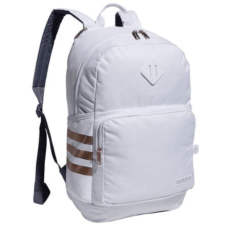 adidas Classic 3S 4 Backpack, White/Onix Grey/Rose Gold, One Size