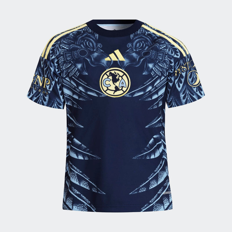 adidas Club America Away Youth Stadium Soccer Jersey 25/26 (US, Alpha, Large, Regular, Blue)