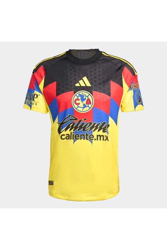 Club America Home Men's Authentic Soccer Jersey 25/26 (US, Alpha, Medium, Regular, Regular, Yellow)