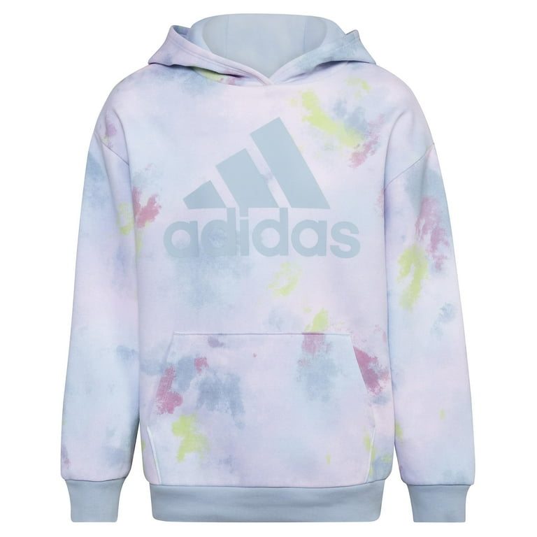 Girls 4 6x adidas Watercolor Tie Dye Logo Graphic Hoodie Color Multi Size 4 Walmart