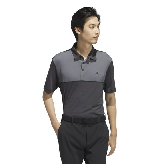 adidas Core Color-Block Polo Shirt (Mens, Black, SM, One Size)