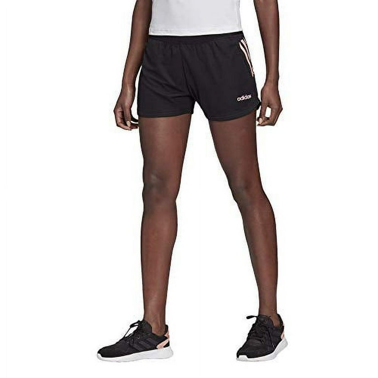 adidas Designed 2 Move 3 Stripes Knit Shorts Black Glory Pink SM