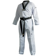 adidas Eco Fighter Taekwondo Sparring Competition Uniform WT Approved 100% Polyester Ultralight - Black V-Neck - 120 (000)