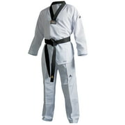adidas Eco Fighter Taekwondo Sparring Competition Uniform WT Approved 100% Polyester Ultralight - Black V-Neck - 120 000