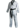 thumbnail image 1 of adidas Eco Fighter Taekwondo Sparring Competition Uniform WT Approved 100% Polyester Ultralight - Black V-Neck - 130 (00), 1 of 4