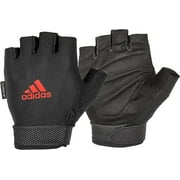 adidas Essential Adjustable Fingerless Gloves for Men and Women - Padded Weight Lifting Gloves - Adjustable Wrist Straps for Tailored, Secure Fit