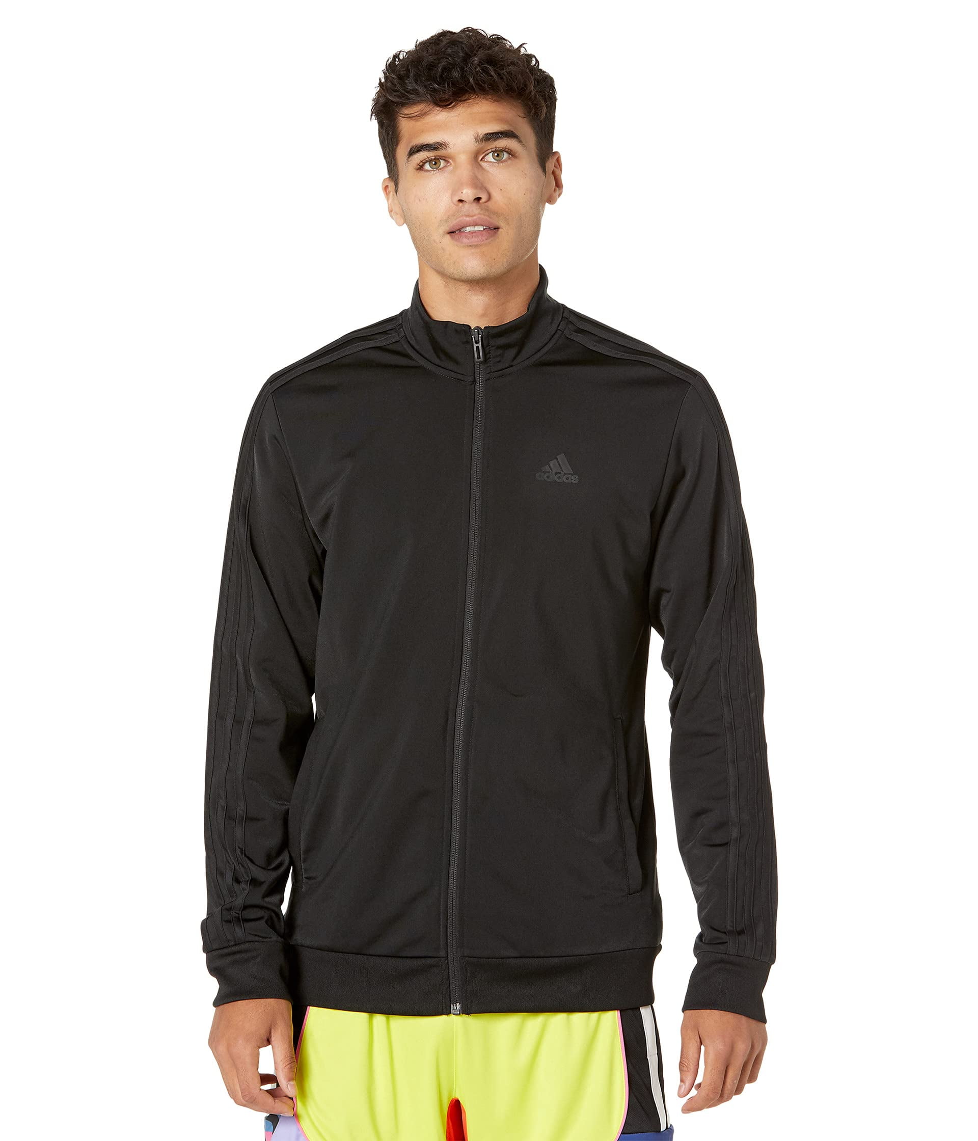 adidas Men's Big Essentials Warm-Up 3-Stripes Track Top, Legend