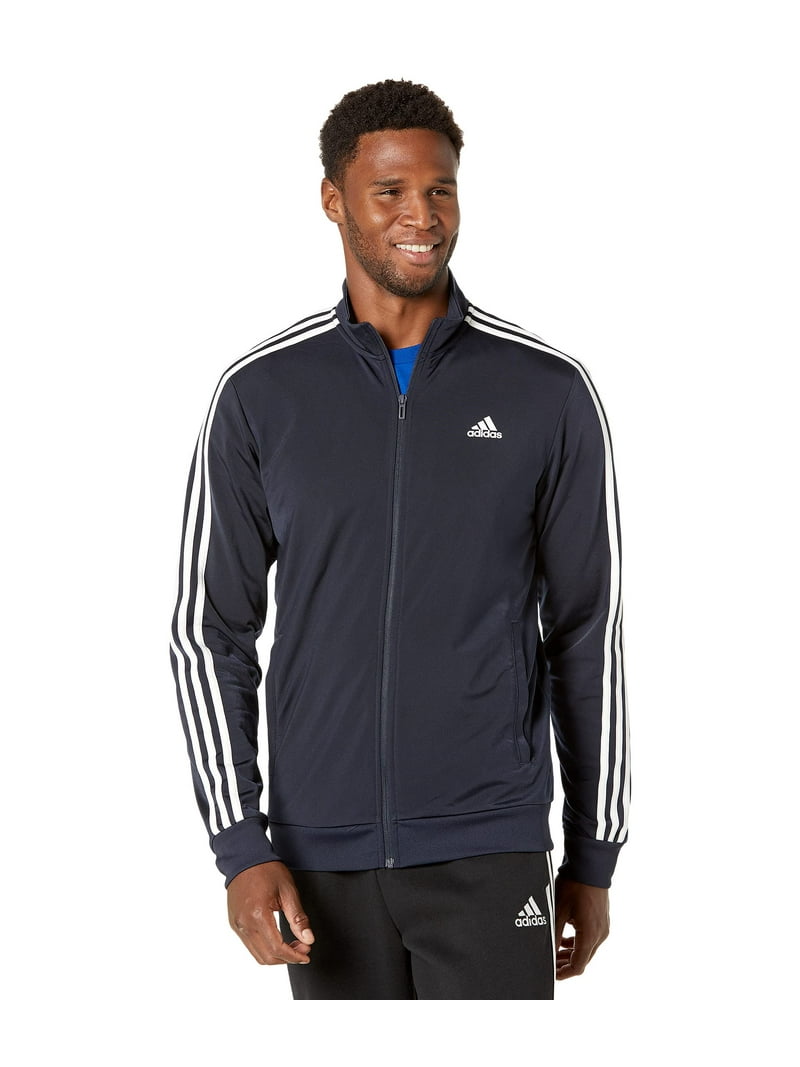adidas Essentials 3-Stripes Tricot Track Jacket (Mens, Legend Ink