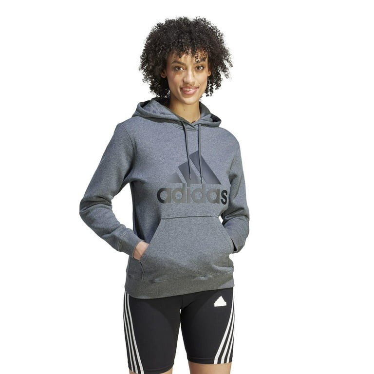 adidas Essentials Big Logo Regular Fleece Hoodie (Womens, Dark