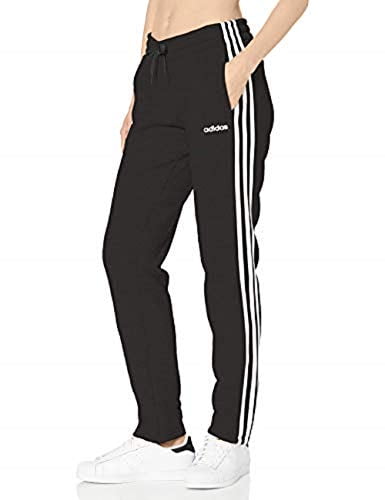 adidas Essentials Women's 3-Stripes Fleece Joggers, Black/White, XX-Small