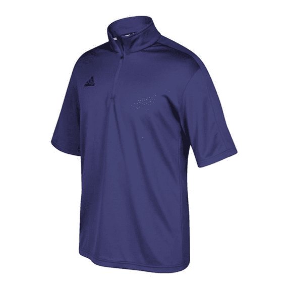 adidas Game Built Short Sleeve Quarter-Zip Top Mens Multi-Sport Purple/Black L