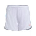 thumbnail image 1 of adidas Girls' Big Elastic Waistband Gradient 3 Stripe Mesh Short, White, X-Large (16), 1 of 2