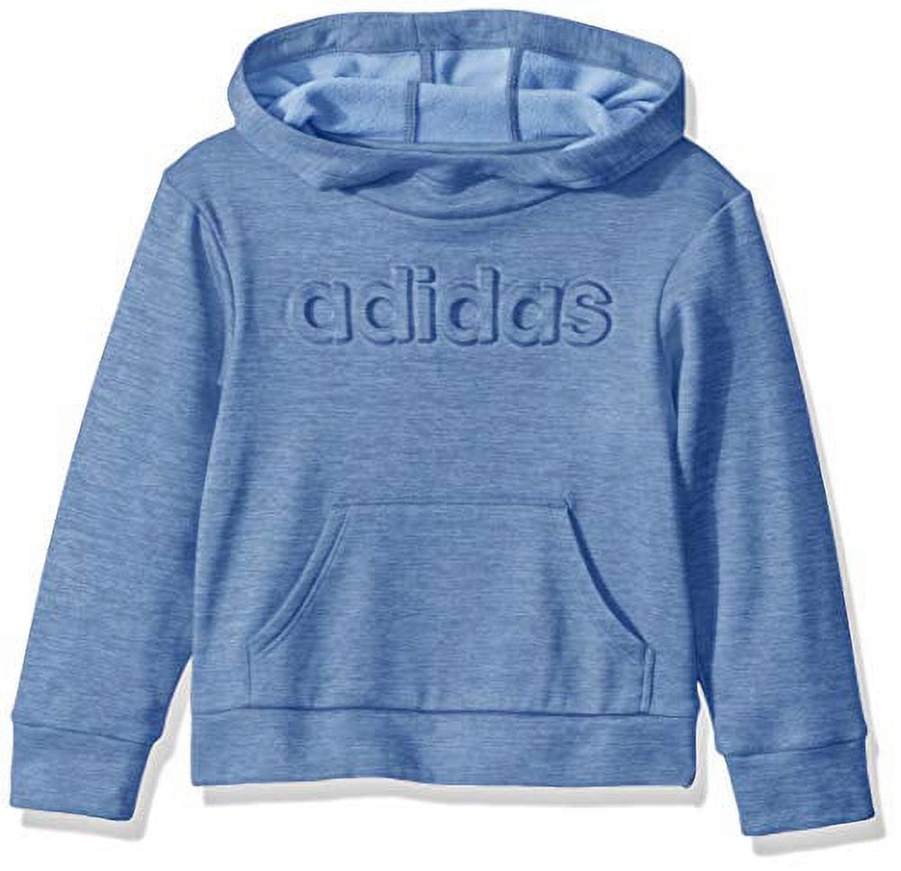 adidas Girls' Big Emboss Hoodie, Medium Blue, Small - Walmart.com