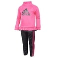 thumbnail image 1 of adidas Girls Tricot Jacket and Pant Set Magenta/Black, 4T, 1 of 2
