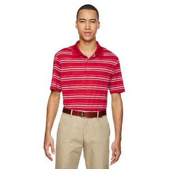 adidas Golf Men's climalite® Classic Stripe Short-Sleeve Polo - BLACK/ MATRIX - 3XL A119