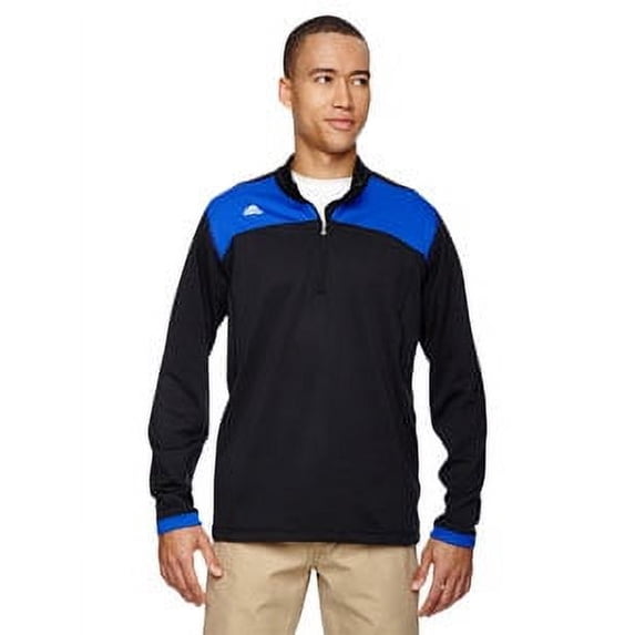 adidas Golf Men's climawarm™+ Half-Zip Pullover - BLCK/ VIVID BLUE - XL A201