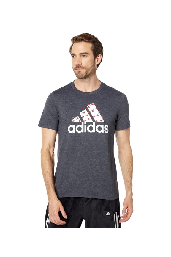 Holiday Lights Tee Dark Grey Heather/White LG