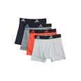 thumbnail image 1 of adidas Kids-Boy's Performance Boxer Briefs Underwear (4-Pack), Legend Ink Blue/Clear Onix Grey/Bright Red, Small, 1 of 4