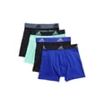 thumbnail image 1 of adidas Kids-Boy's Performance Boxer Briefs Underwear (4-Pack), Lucid Blue/Black/Pulse Mint Green, Large, 1 of 5