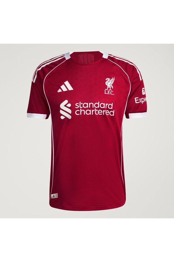 Liverpool FC 25/26 Men's Home Authentic Jersey (US, Alpha, Large, Regular, Regular, Strawberry Red)