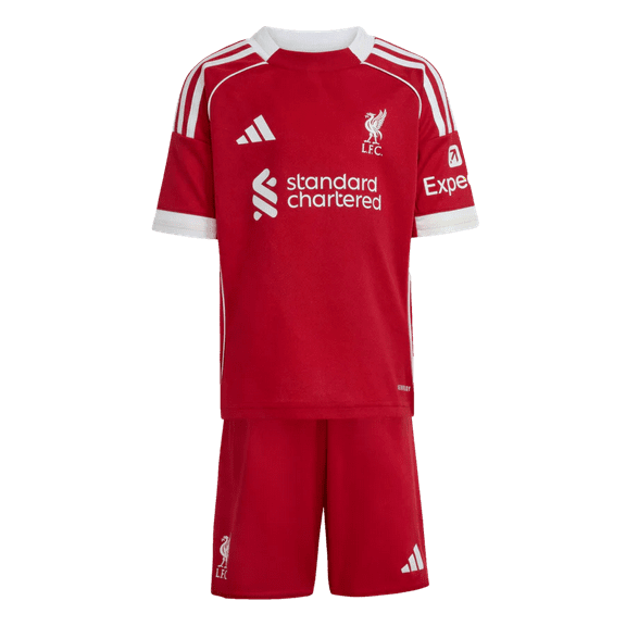 adidas Liverpool FC Home Kids Mini Kit 25/26 (2T, Red)