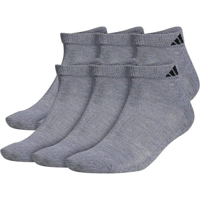 adidas Men's Athletic Cushioned Low Cut Socks with Arch Compression for