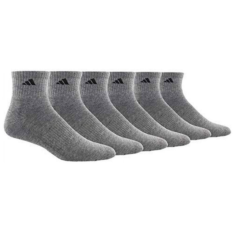 adidas Cushioned Men's Quarter Ankle Socks - 6 Pack - Free
