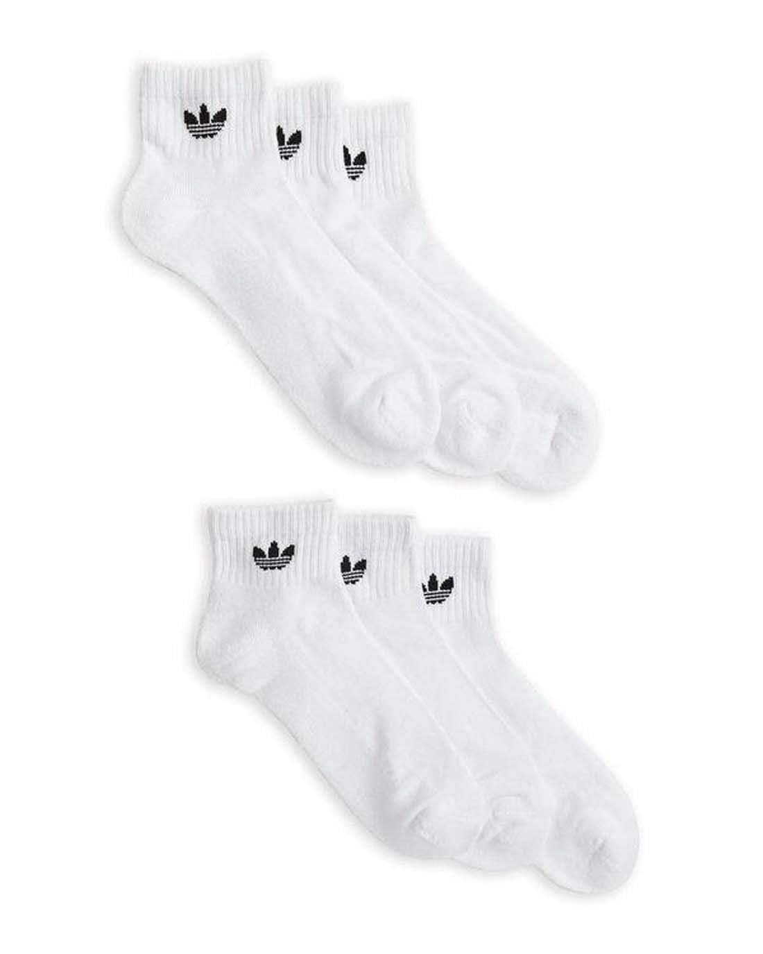 adidas Men's Athletic Cushioned Quarter Sock (6-Pair) (Shoe: 6-12, White Originals)