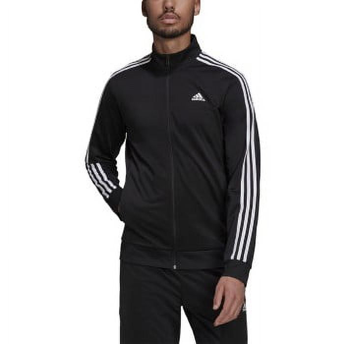 adidas Men's Big Essentials Warm-Up 3-Stripes Track Top, Black