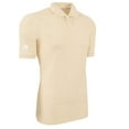 thumbnail image 1 of adidas Men's ClimaLite Blended Pique Polo Shirt Ecru/White 2XL, 1 of 10