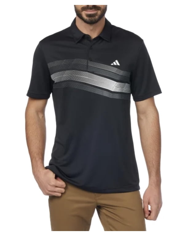 Men's Core Chest Stripe Polo Shirt, Black