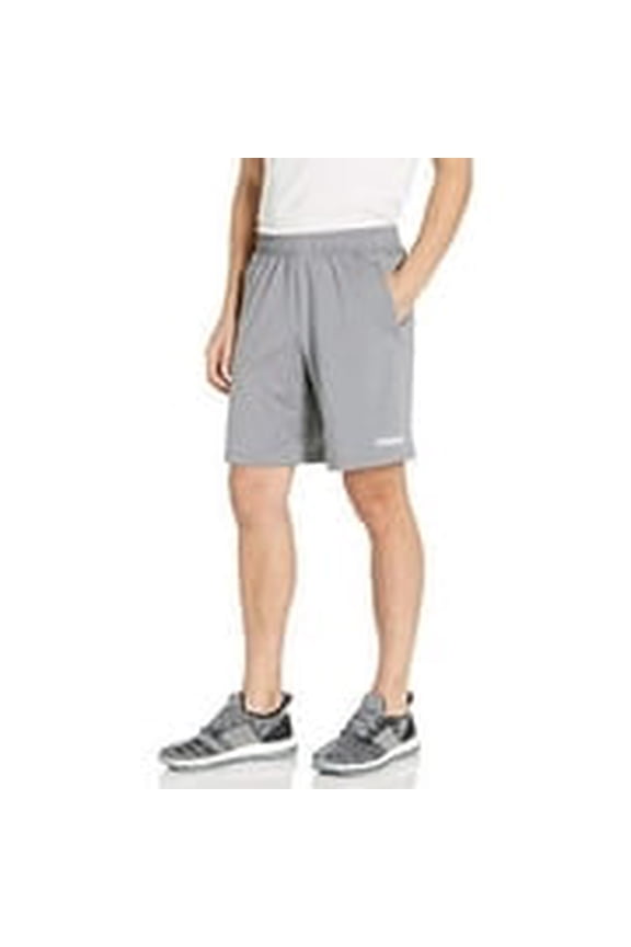 Men's Designed 2 Move Elevated 3-Stripes Short Gray/White Small