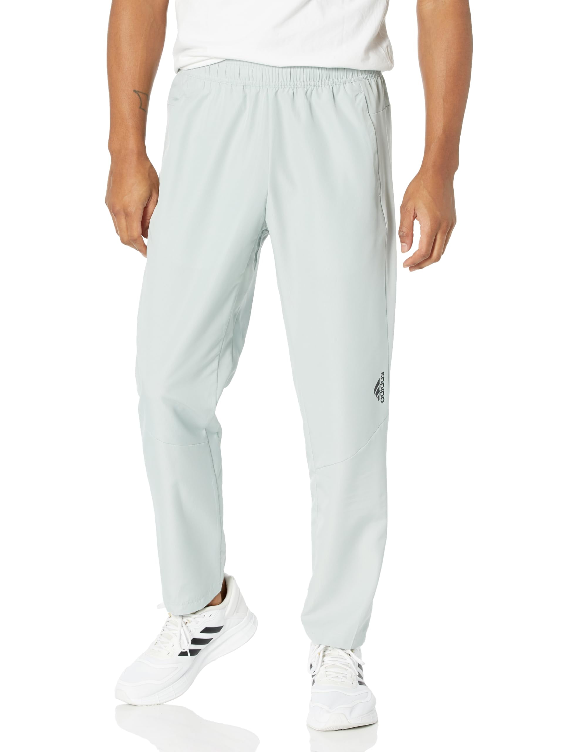 adidas Men's Designed for Movement Training Pants, Wonder Silver/Black, XX-Large